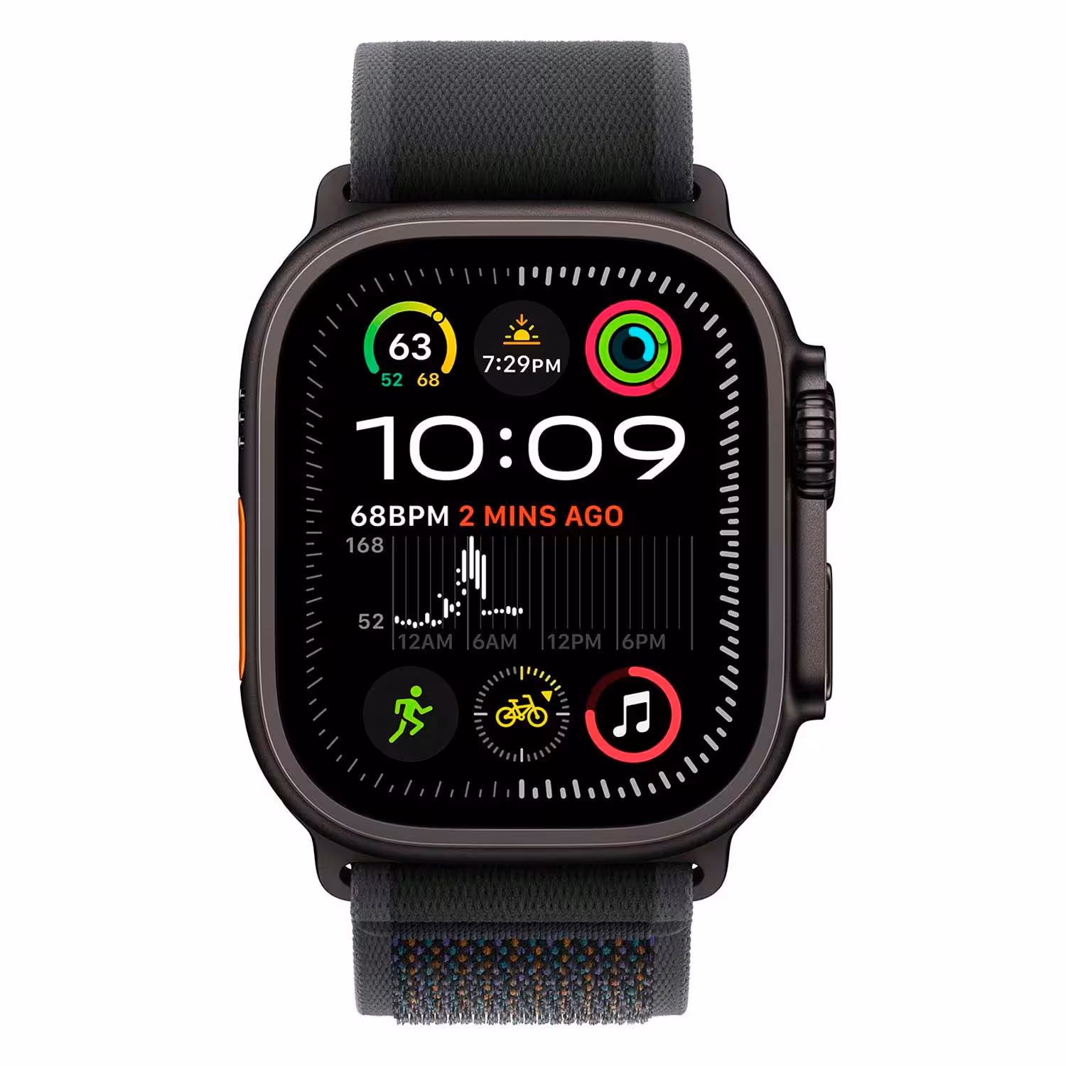 Alternative view of Apple Watch Ultra 2 Mytj3lw/a Celular + Gps Caja Titanio Negro 49mm - Loop Trail Negro S/m