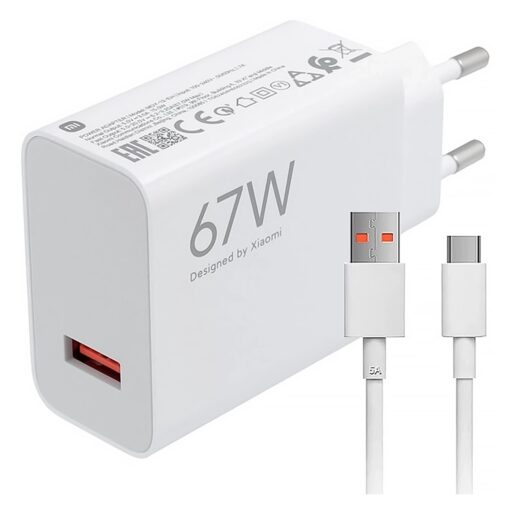Cargador Xiaomi Hypercharge Combo Mdy-12-eh 67w Usb-a - Blanco