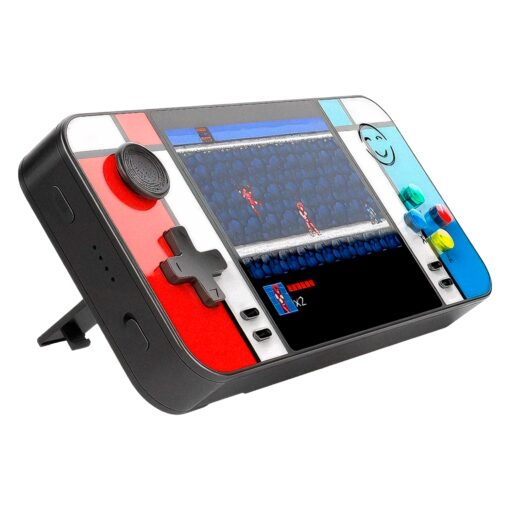 Consola Powerbank D41 500 Juegos 2 Controles - Neon