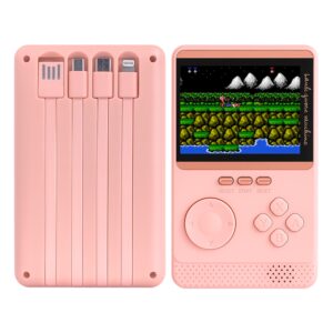Consola Portátil Game Box Power Bank Q18 500 Juegos - Rosa - Imagen 3