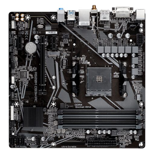 Alternative view of Placa Madre Gigabyte A520M DS3H AC DDR4 Socket AMD AM4 Chipset A520 Micro ATX