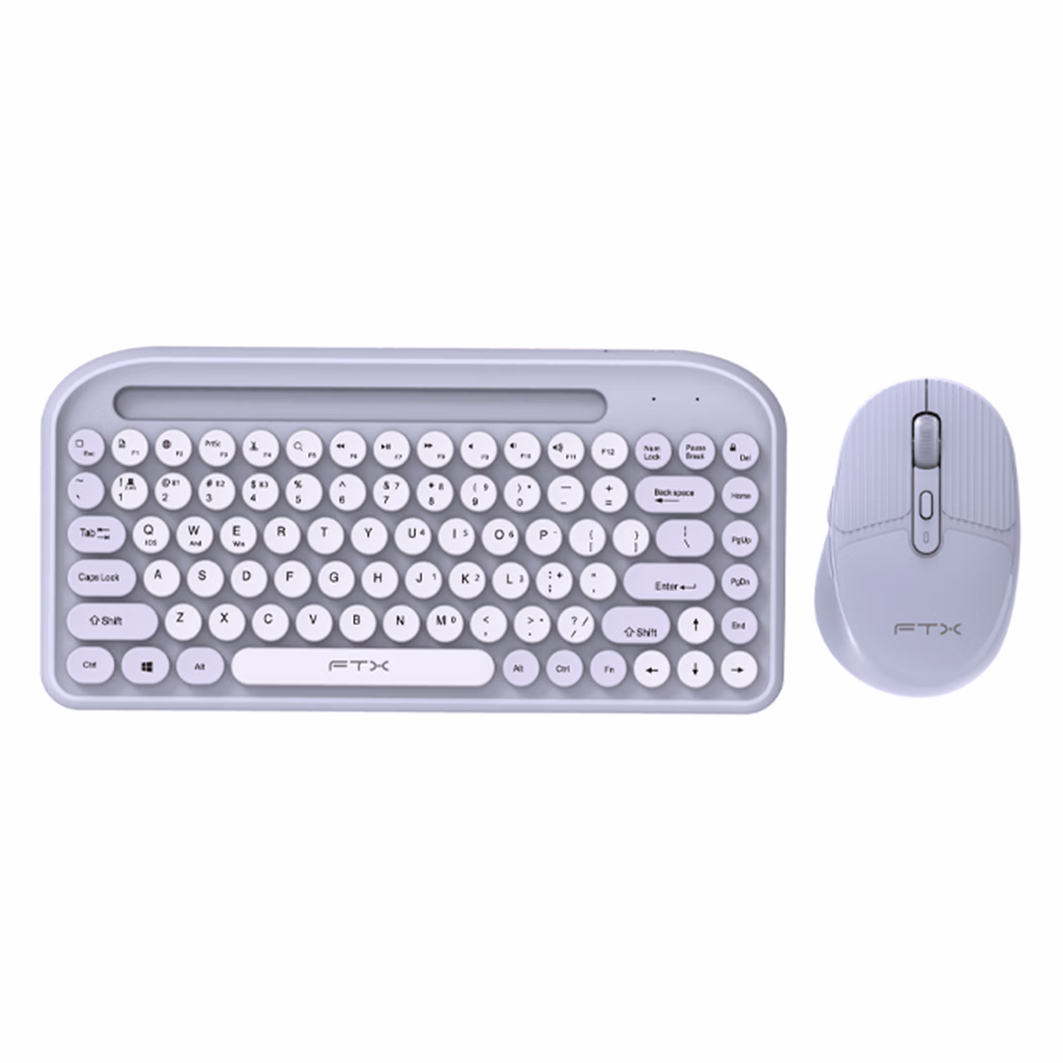 Kit 2in1 Ftxgk01 Mouse Y Teclado Wireless Español Purple