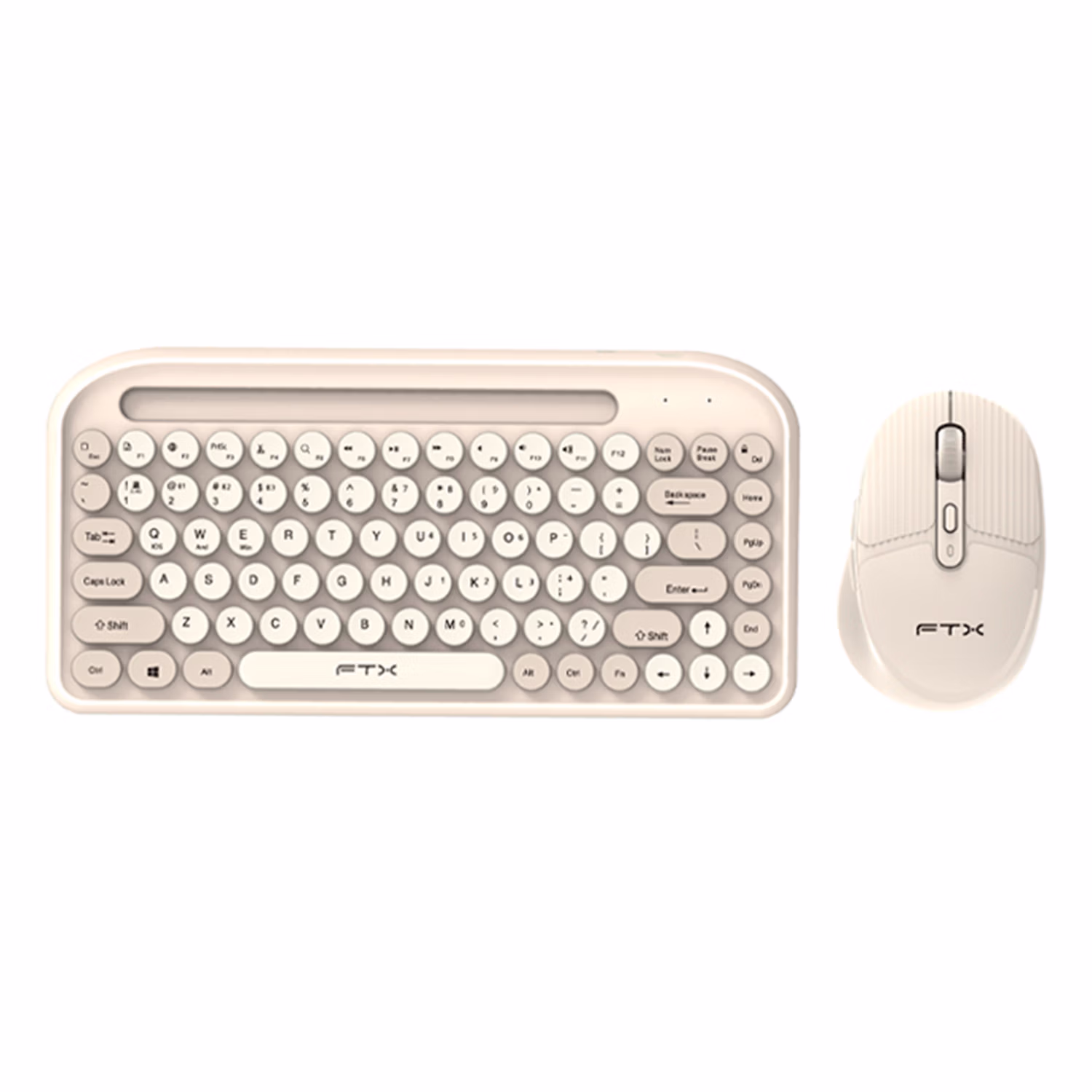 Kit 2in1 Ftxgk01 Mouse Y Teclado Wireless Portugues Gold
