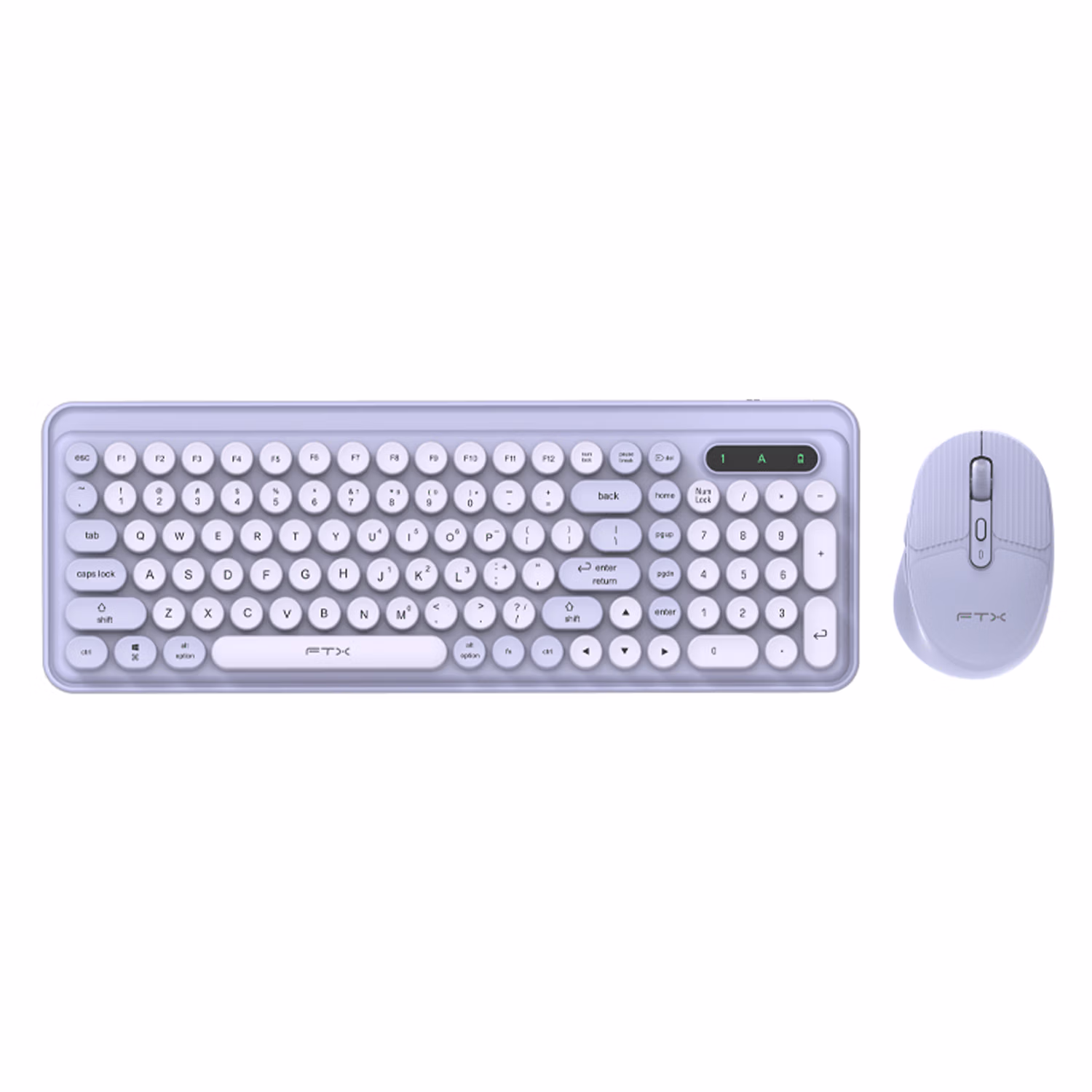 Kit 2in1 Ftxgk02 Mouse Y Teclado Wireless Portugues Purple