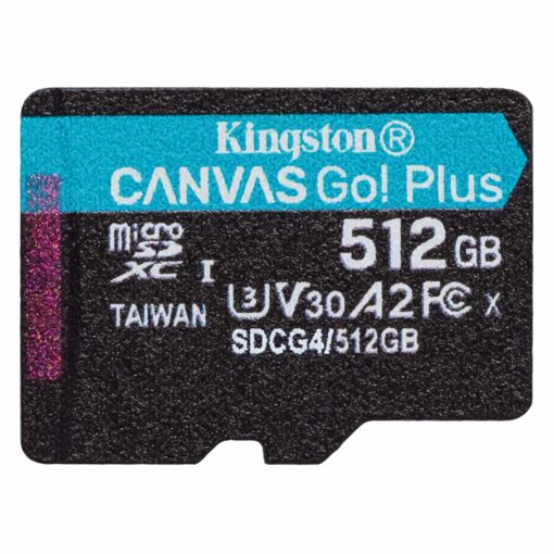 Tarjeta De Memoria Micro SD Kingston Canvas Go Plus 512GB 170Mbs - SDCG4/512G
