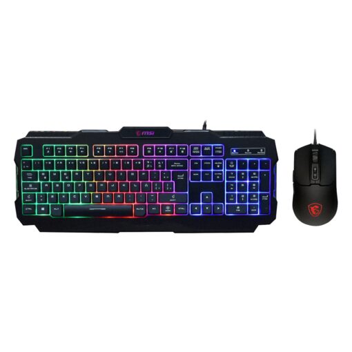 Kit Teclado Y Mouse Gamer Msi Forge Gk100 S11-04ls206-hh9 Usb Rgb Español - Negro