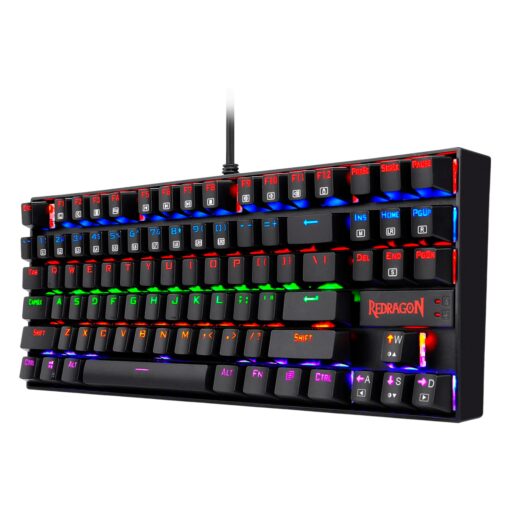 Alternative view of Teclado Redragon K552-kr Kumara Black Rainbow Led - Usa - Red
