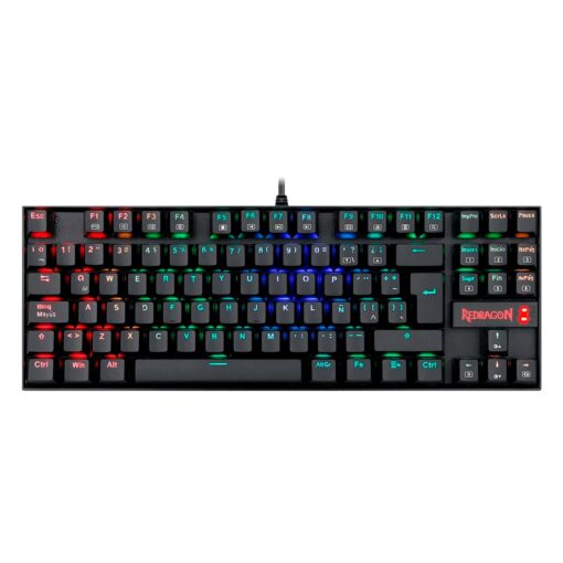 Teclado Redragon K552rgb-1 Blue Kumara Black Rgb - Usa