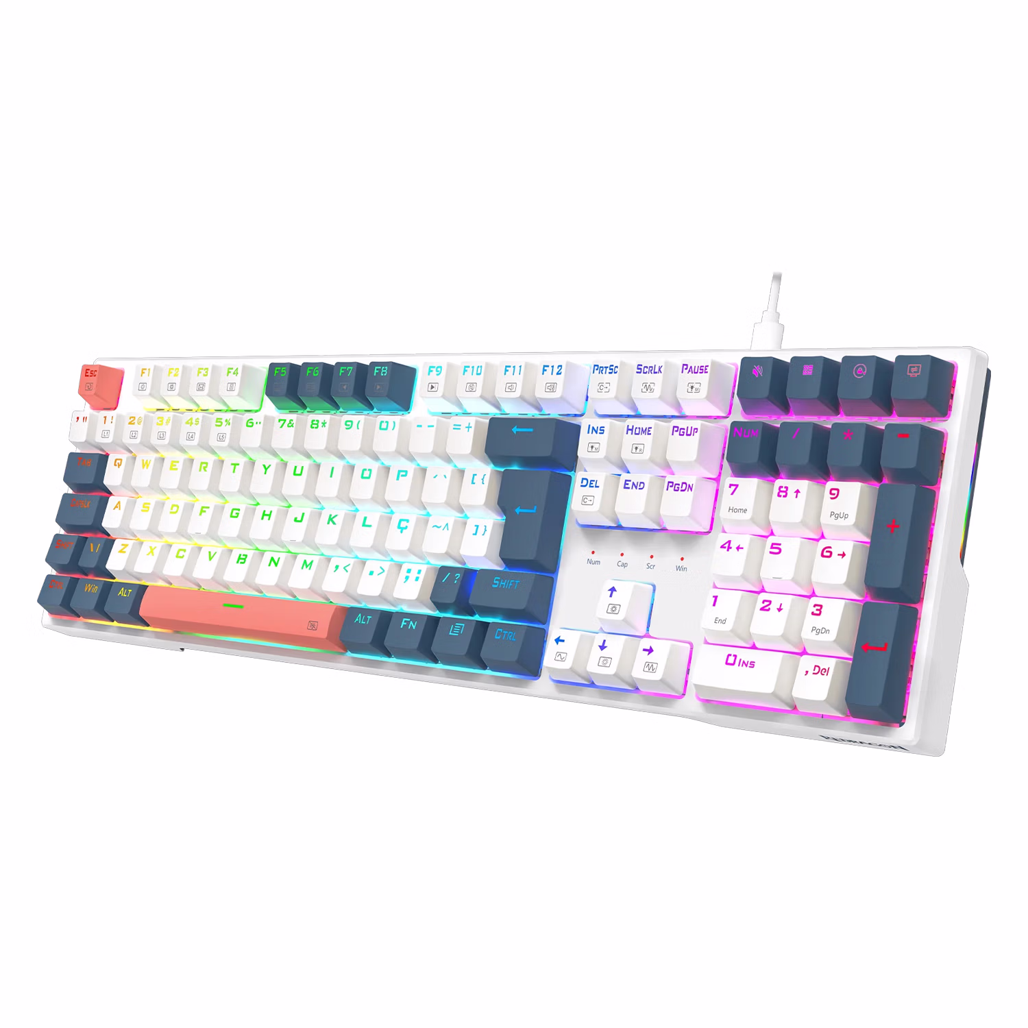 Teclado Redragon K668wbo Rgb Trundle - Usa - Red