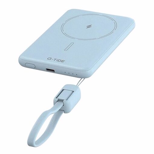 Cargador Portátil G-Tide Slim 01 5000MAH USB-C A USB-C Inalámbrico - Azul
