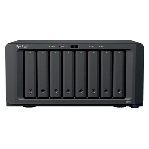 Servidor Nas Synology DiskStation DS1825+ AMD Ryzen V1500B 8 Baias - Negro