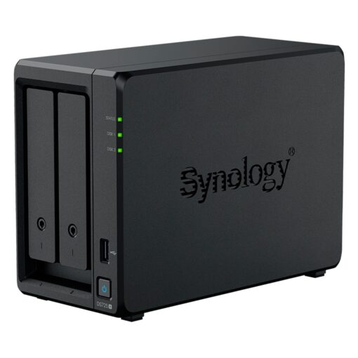 Servidor Nas Storage Synology DiskStation DS725+ AMD Ryzen R1600 2 Baias - Negro
