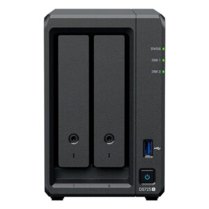 Servidor Nas Storage Synology DiskStation DS725+ AMD Ryzen R1600 2 Baias - Negro - Imagen 2