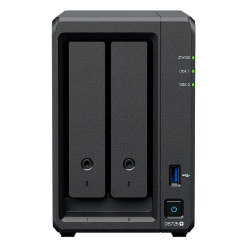 Alternative view of Servidor Nas Storage Synology DiskStation DS725+ AMD Ryzen R1600 2 Baias - Negro