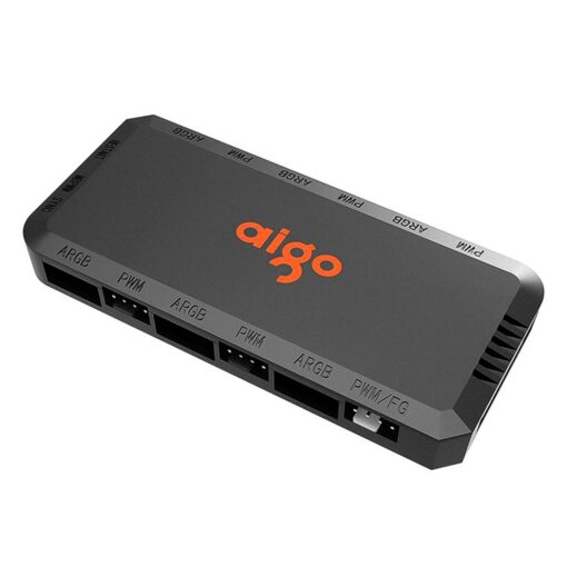 Alternative view of Controladora Aigo APC1 6 Puertas ARGB - Negro