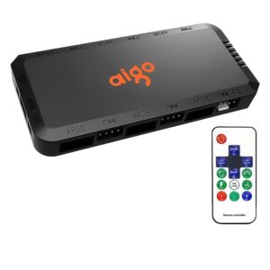 Controladora Aigo APC1 6 Puertas ARGB - Negro - Imagen 4