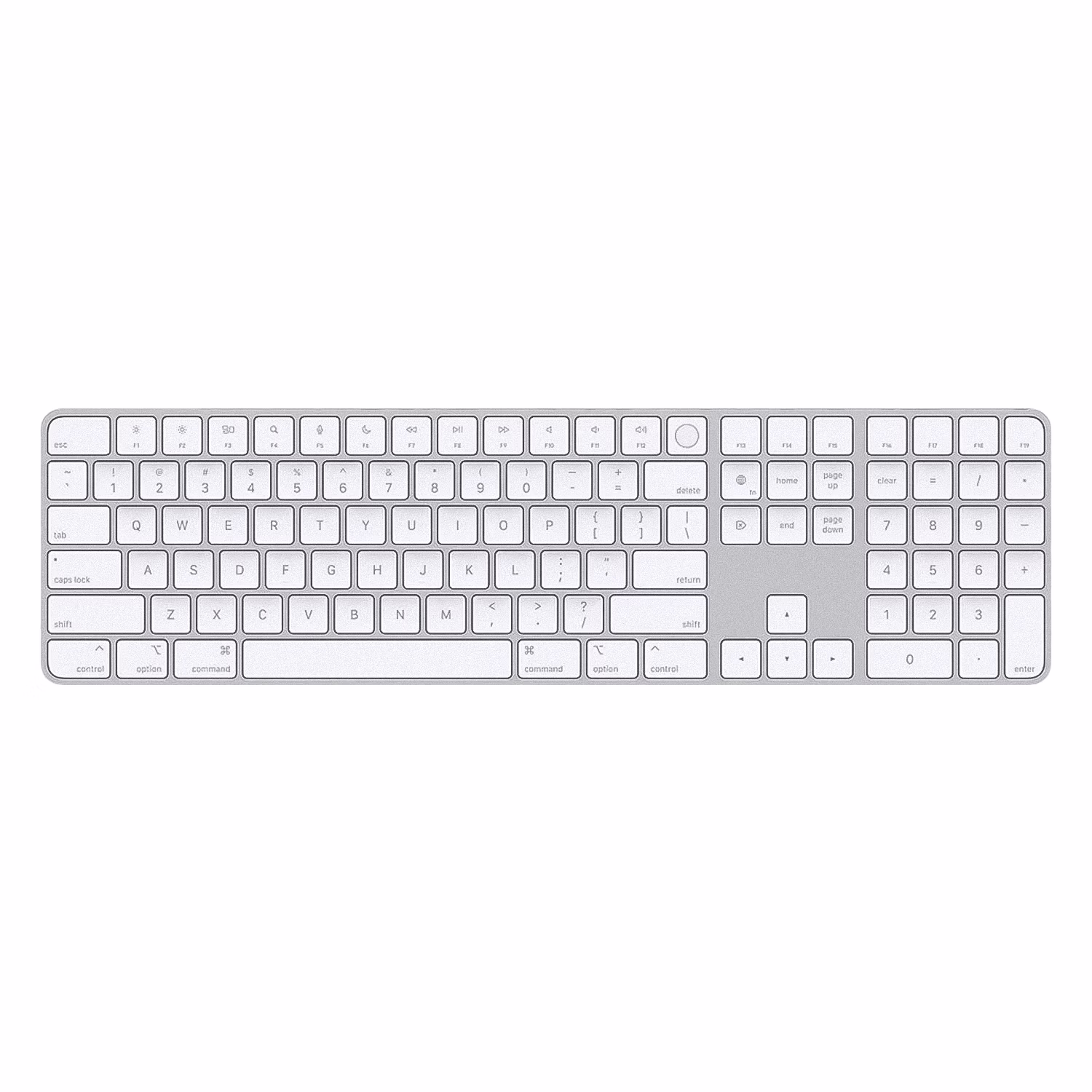 Teclado Apple Magic Numerico Mk2c3le/a Touch Id White (español)