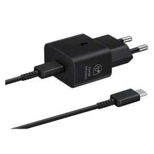 Carreg P/tomada Samsung Ep-t2510xbegww Usbc-c+cable Usb-c 25w/5a Black