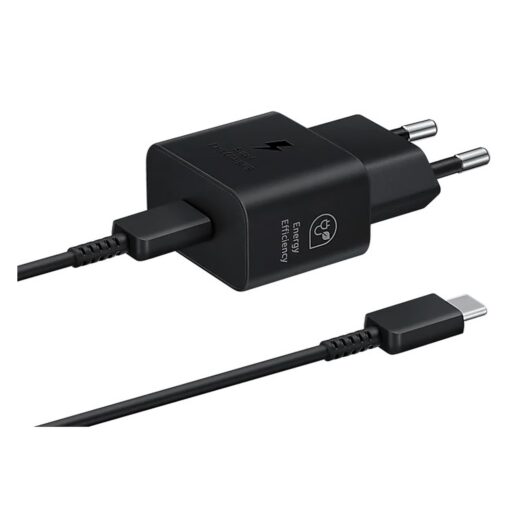 Carreg P/tomada Samsung Ep-t2510xbegww Usbc-c+cable Usb-c 25w/5a Black