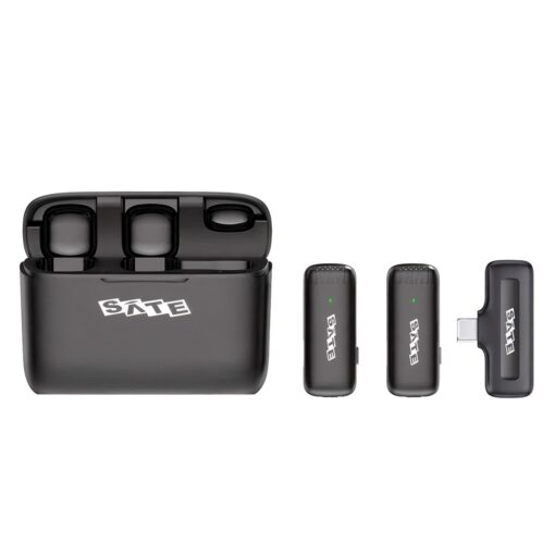 Micrófono Lapela Satellite A-MK241 Inalámbrico Para Smartphone - 2 Unidades
