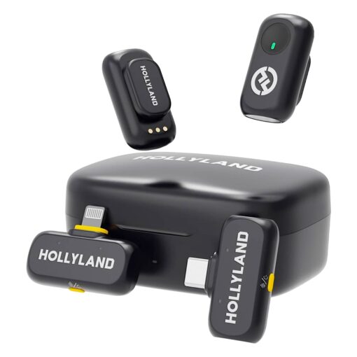 Micrófono Lapela Hollyland Lark A1 Combo Inalámbrico Para Smartphone - Negro