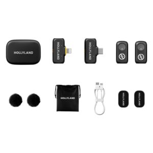 Micrófono Lapela Hollyland Lark A1 Combo Inalámbrico Para Smartphone - Negro - Imagen 4
