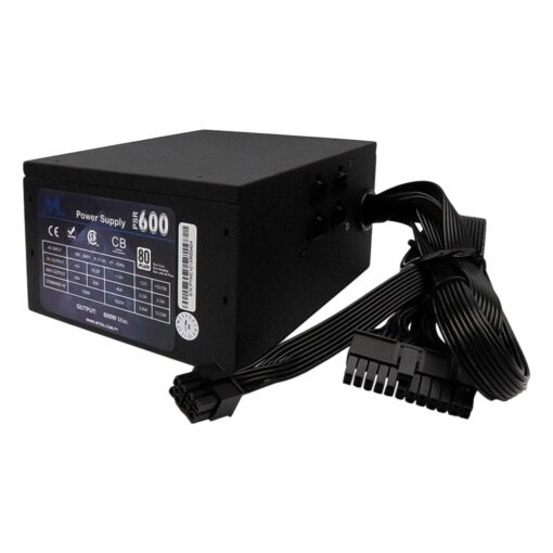 Fonte Mtek Psr-600 Atx 600w 80 Plus Pfc Activo Seni Modular Bivolt - Negro