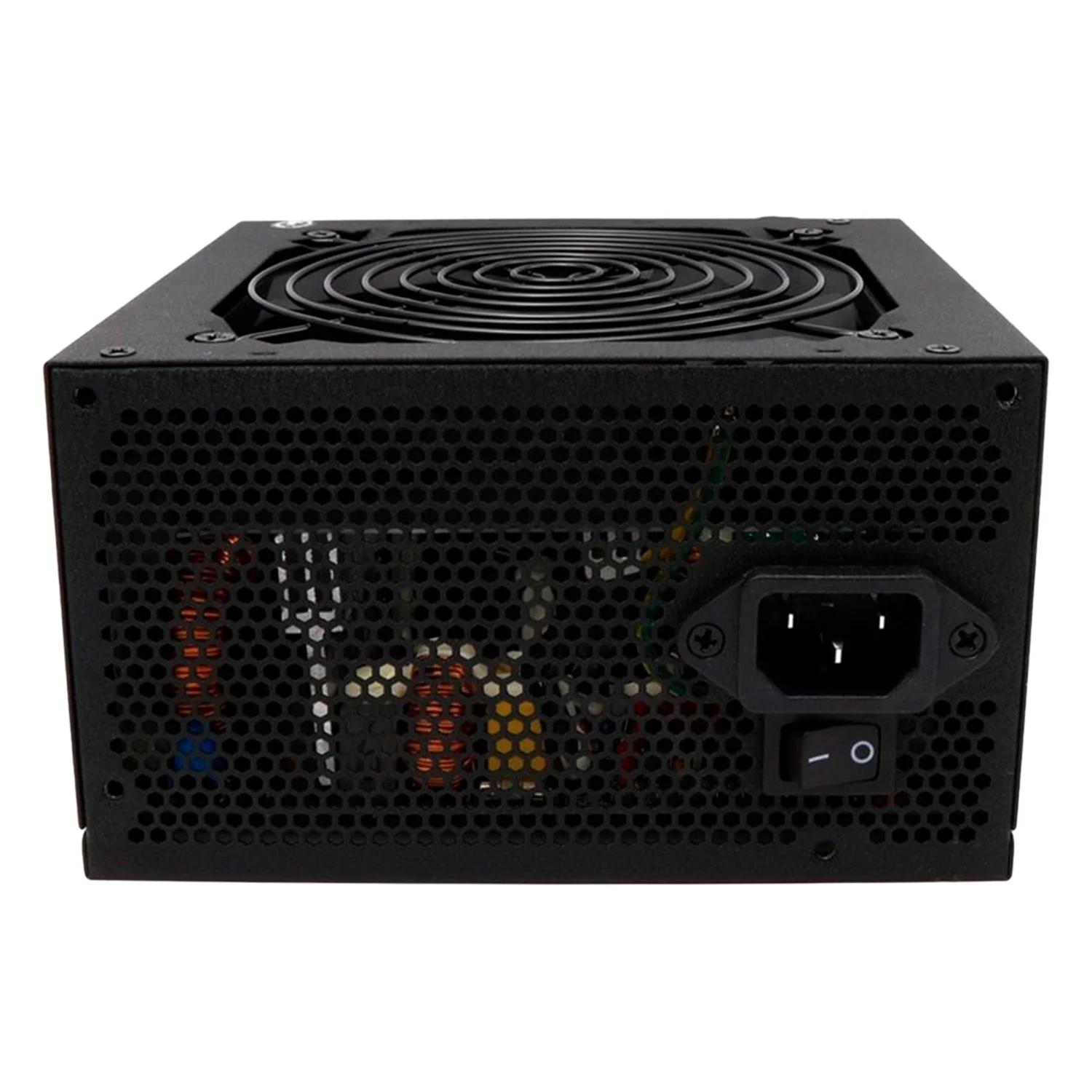 Fonte Mtek Psr-600 Atx 600w 80 Plus Pfc Activo Seni Modular Bivolt - Negro - Imagen 3