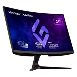 Monitor Gamer ViewSonic VX2418C Curved 24" Full HD 180Hz - Negro - Imagen 3