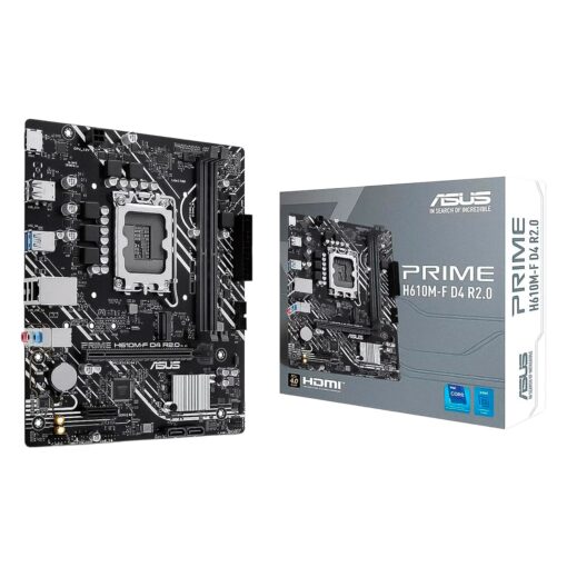 Placa Madre Asus Prime H610M-F D4 R2.0 Socket LGA 1700 Chipset Intel G610 DDR4 Micro ATX