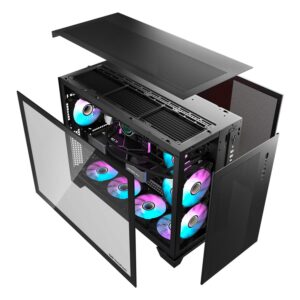 Gabinete Darkflash Ds5000 Mesh Black (0fan) - Imagen 5