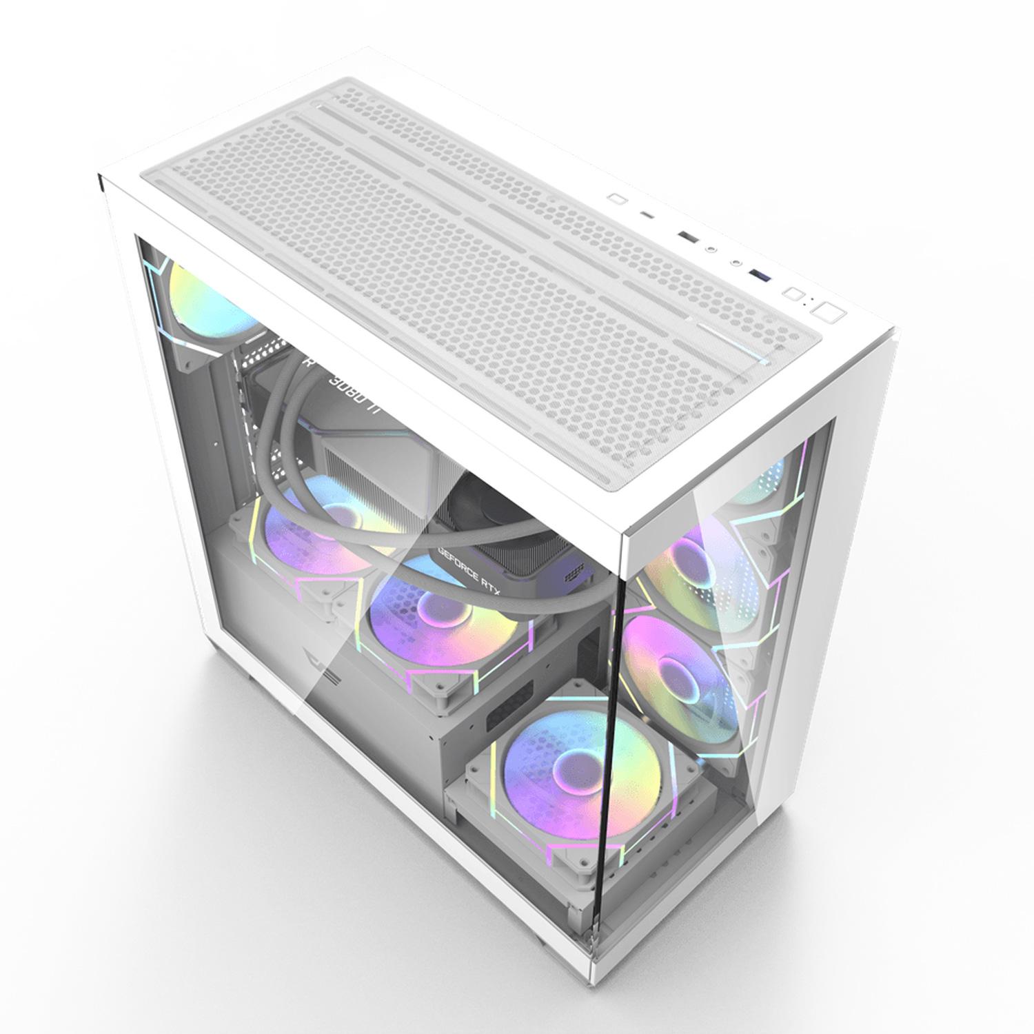 Gabinete Darkflash Ds900ws White (0fans) - Imagen 3