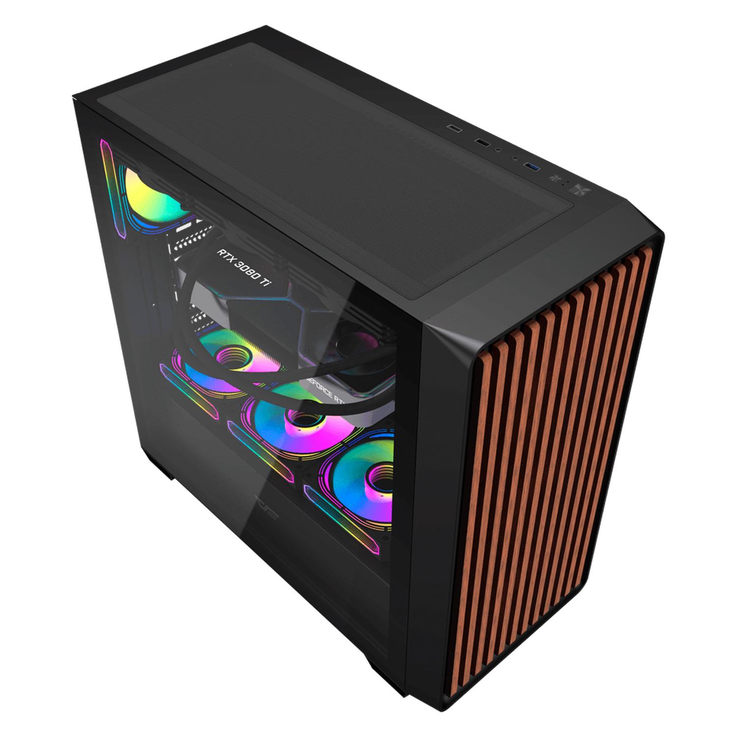 Alternative view of Gabinete Darkflash Ds900wd Black (0fans)