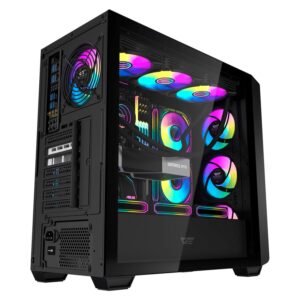 Gabinete Darkflash Ds900wd Black (0fans) - Imagen 3