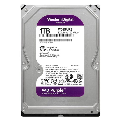 Alternative view of Hd Western Digital Wd Purple Surveillance 1tb 3.5" Sata 3 5400prm - Wd11purz
