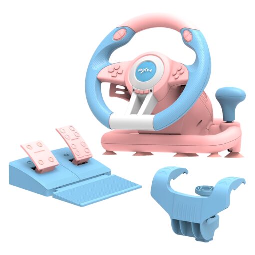 Simulador Pxn V3 Pro Blue/rosa (volante C/paddle Shifter + Pedal*2)
