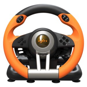 Volante Y Pedal PXN V3 Pro Para PC / PS3 / PS4 / Xbox One / Xbox Series / Switch - Naranja Y Negro - Imagen 2