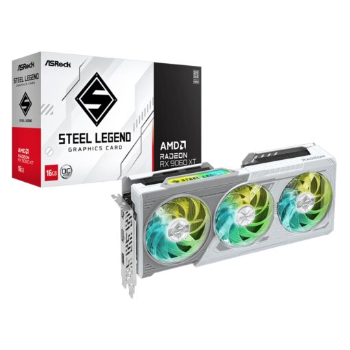 Tarjeta De Video Rx-9060xt 16gb Gddr6 128bit Asrock Steel Legend Oc Sl16go
