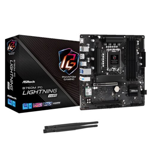 Placa Madre Asrock B760M PG Lightning WiFi DDR5 Socket LGA 1700 Chipset Intel B760 Micro ATX