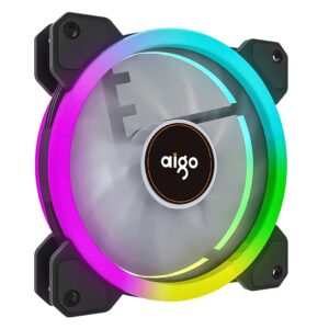 Cooler Fan Para Gabinete Aigo Dr12 Rgb - Negro - Imagen 2