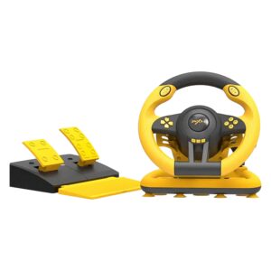 Volante Y Pedal PXN V3 Pro Para PC / PS3 / PS4 / Xbox One / Xbox Series / Switch - Amarillo Y Negro