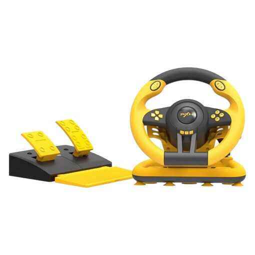 Alternative view of Volante Y Pedal PXN V3 Pro Para PC / PS3 / PS4 / Xbox One / Xbox Series / Switch - Amarillo Y Negro
