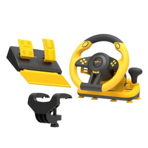 Volante Y Pedal PXN V3 Pro Para PC / PS3 / PS4 / Xbox One / Xbox Series / Switch - Amarillo Y Negro - Imagen 3