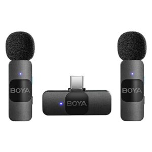Micrófono Lapela Boya BY-V20 USB-C Inalámbrico Para Smartphone - 2 Unidades (2TX+1RX)