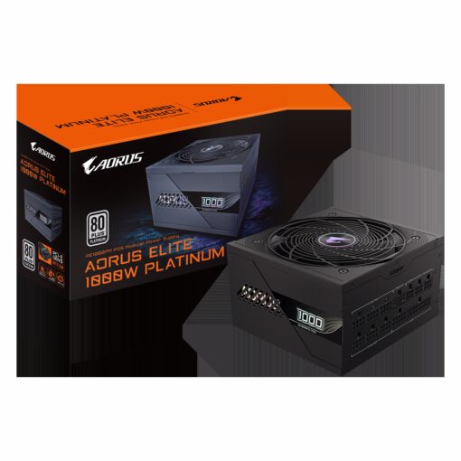 Fuente De Poder Gigabyte Aorus Elite P1000w Gp-ae1000pm Atx 1000w 80 Plus Platinum Pfc Activo Full Modular Bivolt - Negro