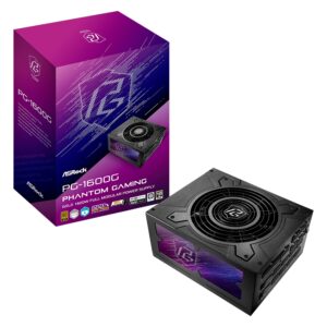Fuente ASRock PG-1600G ATX 1600W 80 Plus Gold Full Modular - Negro