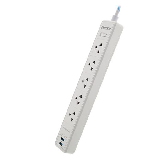Filtro De Línea Forza FSP-512USBW 6 Tomadas NEMA 5-15P USB Bivolt - Blanco