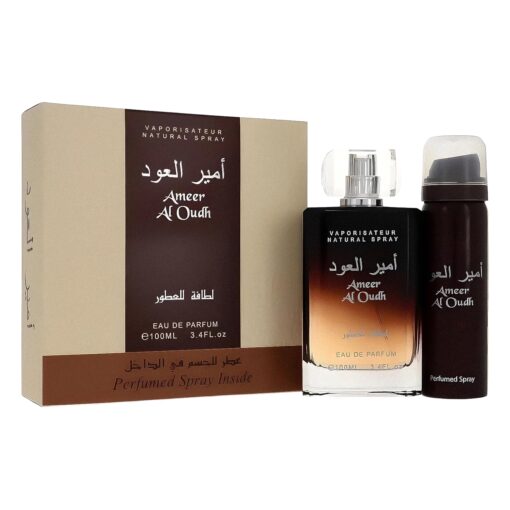 Kit Perfume Lattafa Ameer Al Oudh Eau De Parfum Masculino 100ml + Desodorante