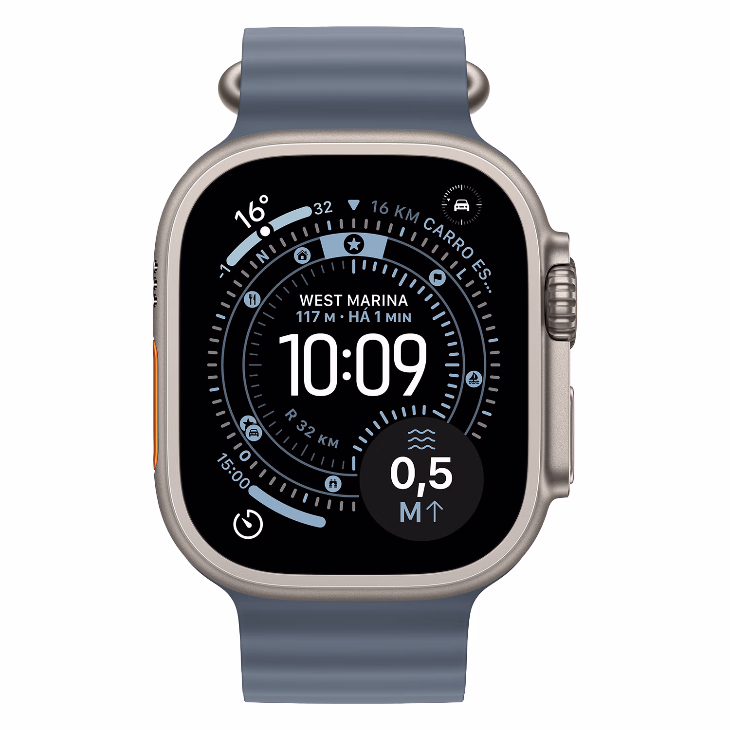 Alternative view of Apple Watch Ultra 3 Cel+gps 49 Mewh4zp/a Natral W Anchr Blue Ocean Ban