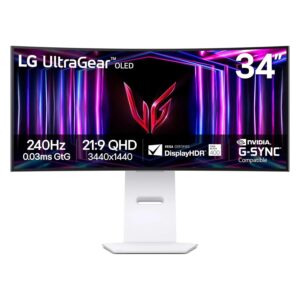 MONITOR 34" LG ULTRAGEAR 34GS95QE-W WQHD OLED 0.03/240HZ/2XHDMI/1XDP